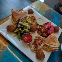 Vegan app plate at Falafel Boy in Danville