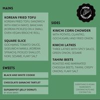 From restaurants Instagram-one of their menus  at Vegan Pizza Land in Easthampton