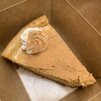 Vegan pumpkin cheesecake!  at Vegan Pizza Land in Easthampton