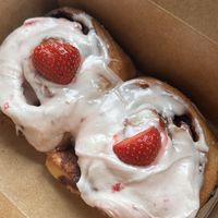 Buns from VPL coffee counter   at Vegan Pizza Land in Easthampton