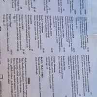 Menu as at 3 August 2025 at Pepper in Flemington