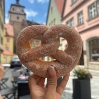 Horrible terrible they don’t know how to bake cook) 🧑‍🍳 just for the picture but iiiiiiiiugh not worth 1 euro and they charge much don’t go :( at Bäckerei-Café Friedrich Schöbel in Rothenburg Ob Der Tauber