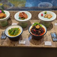 hot pot ingredients and sides at Green Eats in Hangzhou
