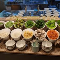 hot pot ingredients at Green Eats in Hangzhou