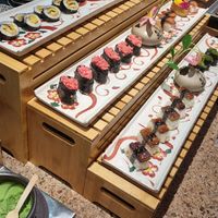 sushi selection at Green Eats in Hangzhou
