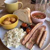 Small breakfast (vegan option) - with scrambled tofu  at Morning Sunshine Coffee in Kenilworth