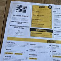 Pity the vegan options aren’t more obvious! (Look for the leaf symbol)   at Morning Sunshine Coffee in Kenilworth