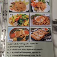 Limited vegetarian menu which can be made vegan by omitting egg at All Meals Sawasdee in Bangkok