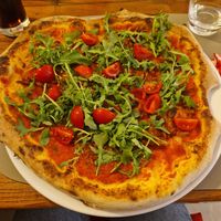 Vegan BBQ pizza at Bella Napoli in Riva Del Garda