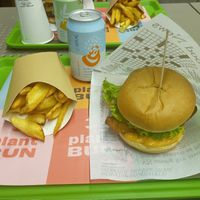 Chicken burger menu. at Plant Bun in Turin