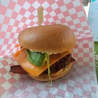 Avocado burger at Plant Bun in Turin