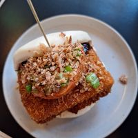 Tofu bao. . With tomato at Nomo Ramen in Dublin