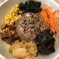 Korean mixed veggie rice at Veggie Mama in Kowloon