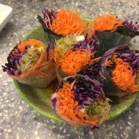 Rice paper rolls at Veggie Mama in Kowloon