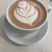 Oat milk hot chocolate at Brass Bird Coffee & Kitchen in Carpinteria
