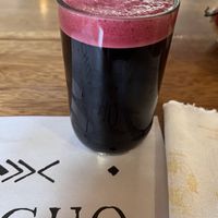 chicha morada, purple corn drink   at Chuncho in Ollantaytambo