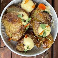 Smashed potatoes   at uuuhmami in Heidelberg
