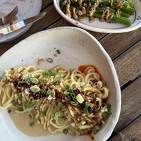 Miso pasta mit grüner Spargel  at uuuhmami in Heidelberg