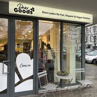 In front of the store #Veganuary at DearGoods in Berlin