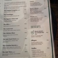 Menu at Stag Inn in Dolgellau