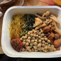 This plate cost me 16 euros but was so delicious  at Cibó Vegan Food in Milan