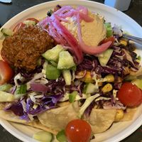 Mediterranean Nachos   at GROW Café + Bistro in Saugatuck