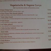 Speisekarte at Curry Junction in Ahrenshoop