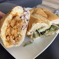 Buffalo and Med Veggie Sub.. both SO GOOD! 😍 at Buds in Salt Lake City