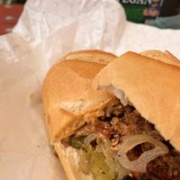 Pizzasteak  at Buds in Salt Lake City