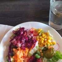 Salad from the salad bar at Fröjas Sal in Uppsala