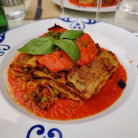 Lentil Lasagne for lunch, so tasty! at Ravintola Elm  in Helsinki
