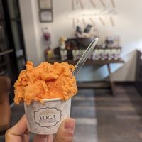 Blood orange sorbet at Voga Italian Gelato in Atlanta