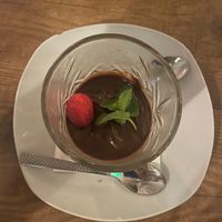 Mousse au Chocolat with Avocado and Strawberries  at Botanic Restobar in Mallorca