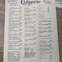 Menu   at Kensington Creperie in South West London