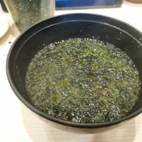 Miso soup at Kaiten Sushi Misaki in Tokyo