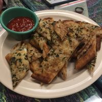 vegan gf garlic chips at Plant Based Pizza in San Jose