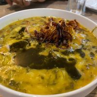 Ashe Reshteh (lentil/garbazno Spring soup) ASK FOR NO KASHK at Bonu Resturan in Dushanbe