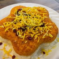 Saffron tahdig (crispy rice) at Bonu Resturan in Dushanbe