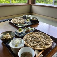 Vegan lunch set (reserved in advance) at Sobairo Chaya in Fukaura