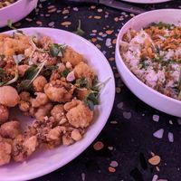 Cauliflower galbi and friend rice at Tae Tae Tae (태태태) in Busan
