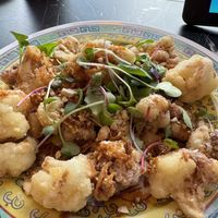 Fried cauliflower and galbi sauce   at Tae Tae Tae (태태태) in Busan