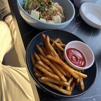 Fries and pad Thai  at Tae Tae Tae (태태태) in Busan