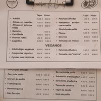 Daily extra vegan options at Mocka Tomares in Tomares