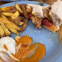 Serranito vegano riquísimo (perdón por la foto, lo devoré)  at Mocka Tomares in Tomares