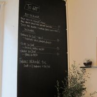 Chalkboard food menu at Tuck shop. at Tuck Shop in Paris