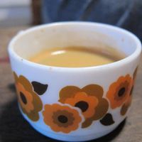 A cup of tasty Tuck Shop espresso. at Tuck Shop in Paris