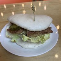 Huge bao bun   at Joyve Cafe in Auckland