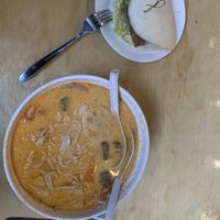 Spicy coconut noodle soup (mild-medium ) and I don’t like spice so is not that spicy   at Joyve Cafe in Auckland