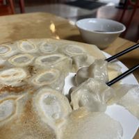 Pan seared cabbage and carrot dumplings  at Joyve Cafe in Auckland