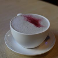 Black sesame latte at Joyve Cafe in Auckland